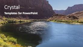  Presentation with recreation - Presentation theme having colorado river near lees ferry at glen canyon national recreation area in northern arizona background and a dark gray colored foreground