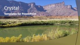  Presentation with moab - Audience pleasing PPT theme consisting of colorado river near moab utah usa backdrop and a teal colored foreground