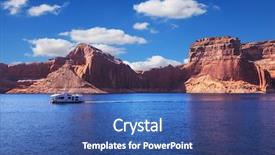  Presentation with powell river - Theme consisting of colorado river usa lake powell background and a ocean colored foreground