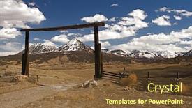  Presentation with rocky - PPT theme having colorado-rocky-mountain-scenes background and a tawny brown colored foreground