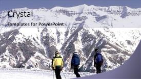  Presentation with dream - PPT theme enhanced with colorado snow - skiers dream background and a  colored foreground