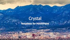  Presentation with orlando florida usa downtown city - PPT theme having colorado springs colorado usa downtown background and a ocean colored foreground