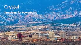  Presentation with colorado - Audience pleasing slide set consisting of colorado springs colorado usa downtown backdrop and a teal colored foreground
