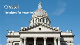  Presentation with government - PPT layouts with colorado state capitol building background and a teal colored foreground