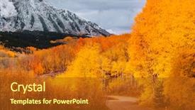  Presentation with fall season - Colorful PPT theme enhanced with colorado united states fall backdrop and a crimson colored foreground