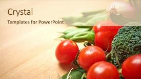  Presentation with abstract orange color wave design - PPT theme featuring colored backgrouds - abstract design background vegetables background and a  colored foreground