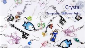  Presentation with heraldic design - Presentation theme enhanced with colored backgrouds - different design earrings on plain background and a sky blue colored foreground