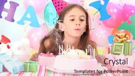  Presentation with celebrate - Audience pleasing PPT layouts consisting of colored backgrouds - little beautiful girl celebrate her backdrop and a  colored foreground