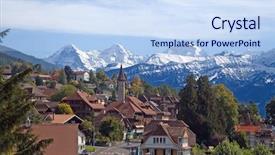  Presentation with village - Audience pleasing presentation consisting of young beautiful woman reading red book in the city note soft focus at 100 best at smaller sizes backdrop and a coral colored foreground