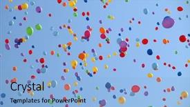  Presentation with blue balloons - Amazing PPT layouts having colored balloons on a blue backdrop and a light blue colored foreground