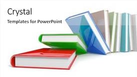  Presentation with colored - Beautiful PPT layouts featuring colored books isolated on white backdrop and a white colored foreground