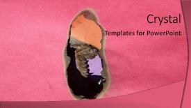  Presentation with flaws - PPT theme consisting of gray red black abstract - construction paper close up aka background and a coral colored foreground