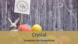  Presentation with eggs egg carton egg box - Slide set enhanced with colored easter eggs easter rabbit background and a yellow colored foreground