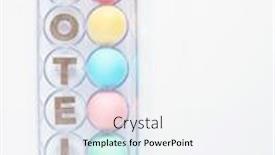  Presentation with protein - Presentation theme with colored-eggs-with-word-protein background and a sky blue colored foreground