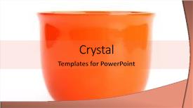  Presentation with white lotus flower - Slide deck featuring colored empty flower pot isolated background and a  colored foreground