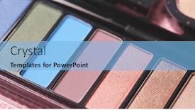  Presentation with eye shadow - Beautiful presentation featuring colored-eye-shadow-palette backdrop and a light blue colored foreground