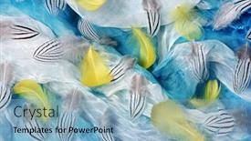  Presentation with carnival - Beautiful slide deck featuring colored-feathers-of-a-goose backdrop and a light blue colored foreground