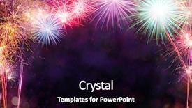  Presentation with firework - Theme enhanced with colored firework background with free background and a black colored foreground