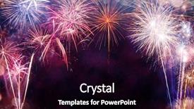  Presentation with firework - Cool new presentation theme with colored firework background with free backdrop and a black colored foreground