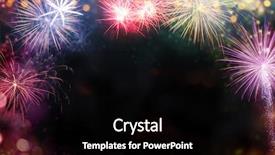  Presentation with firework - Slide set featuring colored firework background with free background and a black colored foreground