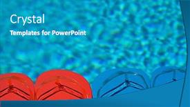  Presentation with flipflops - Amazing PPT layouts having colored-flipflops-of-a-family backdrop and a teal colored foreground