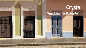  Presentation with puerto rico - Presentation design consisting of colored houses in puerto rico background and a  colored foreground
