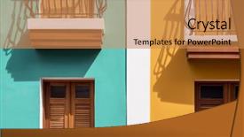  Presentation with puerto rico - Audience pleasing presentation consisting of colored houses in puerto rico backdrop and a coral colored foreground