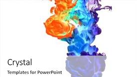  Presentation with abstract water color - Audience pleasing slide set consisting of colored ink in water creating backdrop and a white colored foreground