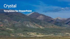  Presentation with mongolian - PPT theme enhanced with colored mountains in near mongolian background and a teal colored foreground