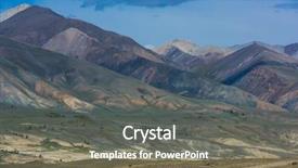  Presentation with mongolian - Beautiful presentation theme featuring colored mountains in near mongolian backdrop and a gray colored foreground
