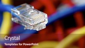  Presentation with network cable - Amazing presentation having colored network - ethernet cable computer and colorful backdrop and a tawny brown colored foreground