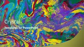  Presentation with paint - Slide set consisting of colored-paint-background and a ocean colored foreground