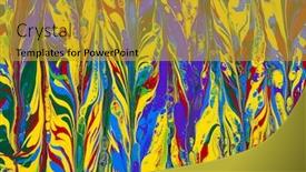  Presentation with painting walls paint roller - Beautiful presentation design featuring colored paint background backdrop and a gold colored foreground