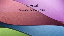  Presentation with wedges - PPT theme featuring colored paper background stacked in wedges background and a lavender colored foreground