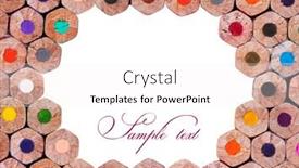  Presentation with colored pencils - Beautiful PPT layouts featuring colored pencils backdrop and a white colored foreground