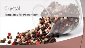  Presentation with peppers - Audience pleasing PPT layouts consisting of colored peppers mix on white background backdrop and a white colored foreground