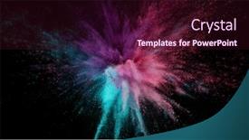  Presentation with abstract dust explosion - Slide deck enhanced with colored-powder-explosion-abstract-closeup background and a wine colored foreground