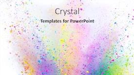  Presentation with explosion - Slide deck featuring colored-powder-explosion-on-white background and a sky blue colored foreground