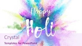  Presentation with explosion - Beautiful presentation theme featuring colored-powder-explosion-on-white backdrop and a pink colored foreground