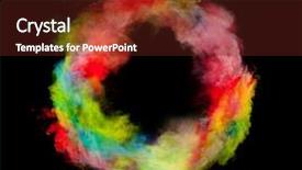  Presentation with shape - Amazing presentation theme having colored powder in circle shape backdrop and a tawny brown colored foreground