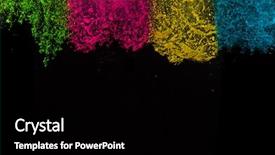  Presentation with black abstract - Theme having colored powder isolated on black background and a black colored foreground