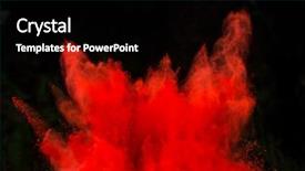  Presentation with explosive color burst - Presentation having colored powder isolated on black background and a black colored foreground
