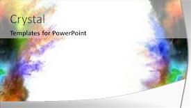  Presentation with powder - Cool new PPT theme with colored-powder-isolated-on-white backdrop and a white colored foreground