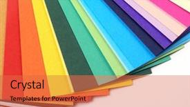  Presentation with business cards - PPT theme with youth group stock - colored samples of different papers background and a red colored foreground