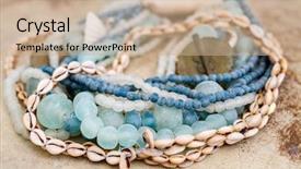  Presentation with accessories - Audience pleasing PPT theme consisting of handmade - accessories handcrafted summer necklaces backdrop and a coral colored foreground
