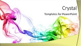  Presentation with smoke - Audience pleasing slide set consisting of colored smoke isolated on white backdrop and a white colored foreground