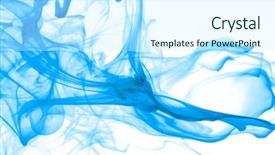  Presentation with smoke - PPT theme having colored smoke isolated on white background and a cool aqua colored foreground