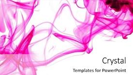  Presentation with green smoke color - Cool new PPT theme with colored smoke isolated on white backdrop and a white colored foreground