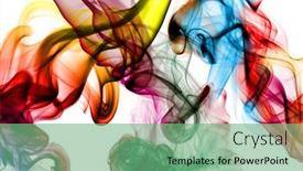  Presentation with smoke - Cool new PPT layouts with colored smoke isolated on a white background backdrop and a seafoam green colored foreground