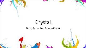  Presentation with motion design - Theme enhanced with colored splashes background with free background and a white colored foreground